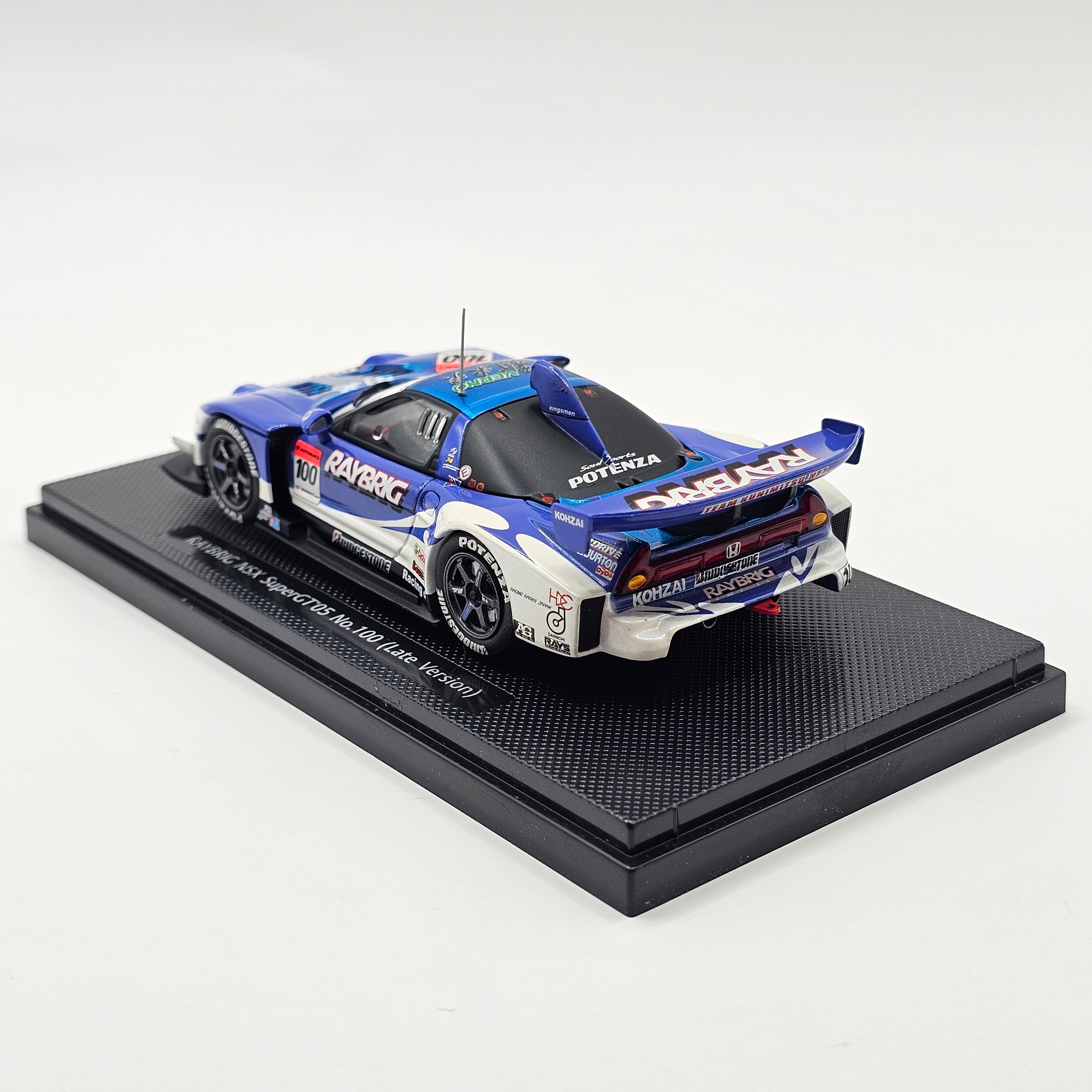 ミニカー RAYBRIG NSX-GT TEAM KUNIMITSU GT500 EBBRO Honda NSX #100 Raybrig Team Kunimitsu Super GT GT500 2005 (Late)