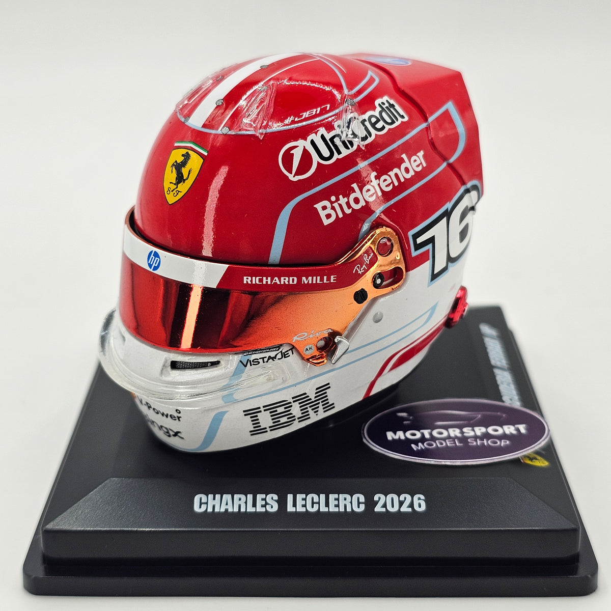 Looksmart Charles Leclerc Scuderia Ferrari 2026 F1 Season Helmet 1/5 Scale LSHEL030