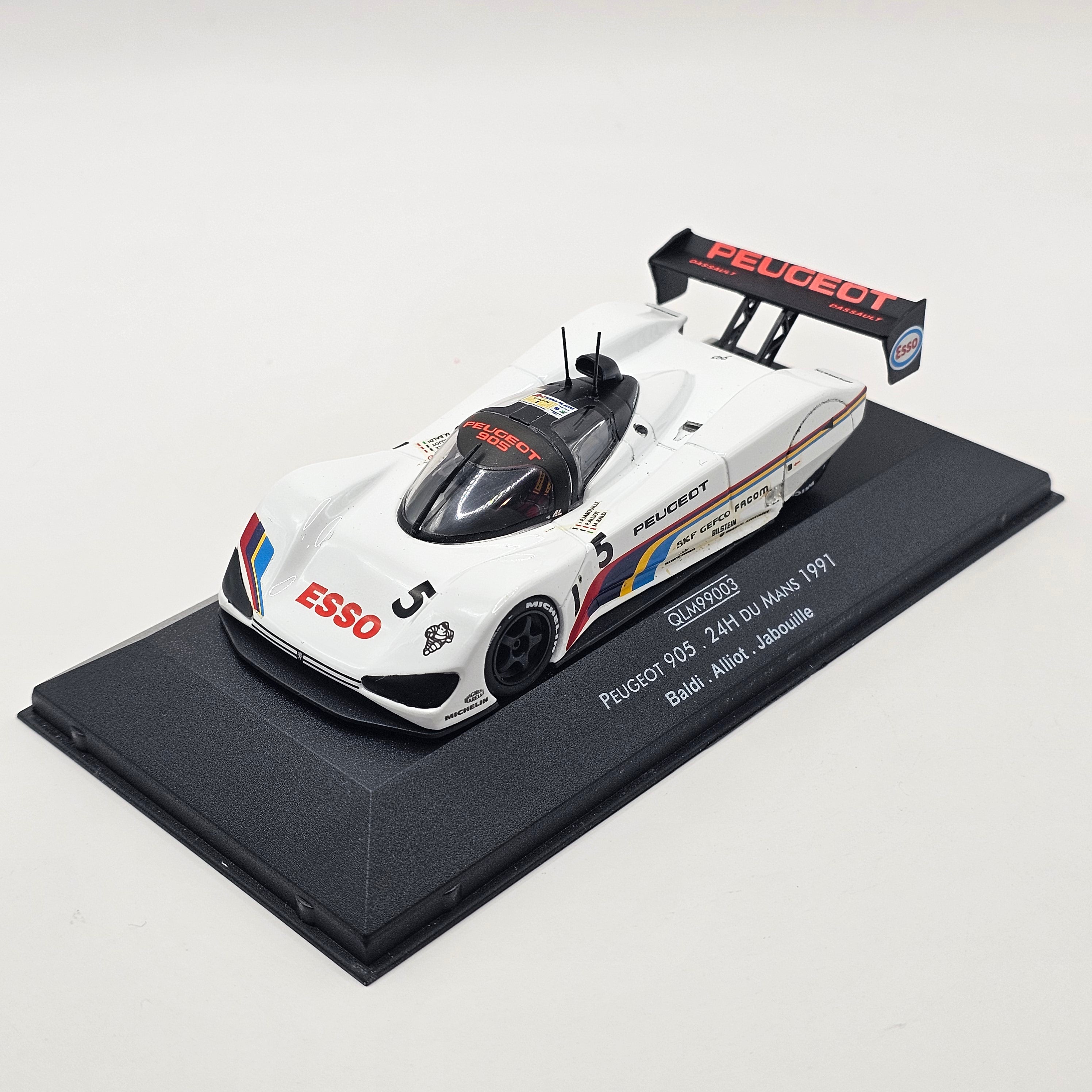 Quartzo Peugeot 905 #5 Peugeot Talbot Sport Le Mans 24Hrs 1991 1/43 Sc