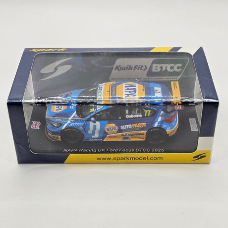 Spark Ford Focus #77 Sam Osbourne BTCC 2025 Knockhill 1/43 Scale UK038