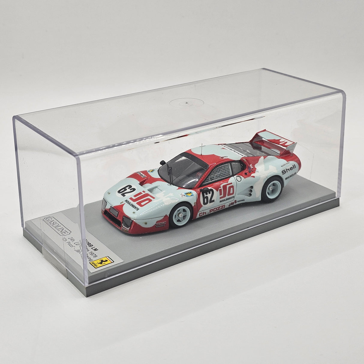 BBR Gasoline Ferrari 512BB/LM #62 JMS Racing 24Hrs Le Mans 1979 1/43 Scale