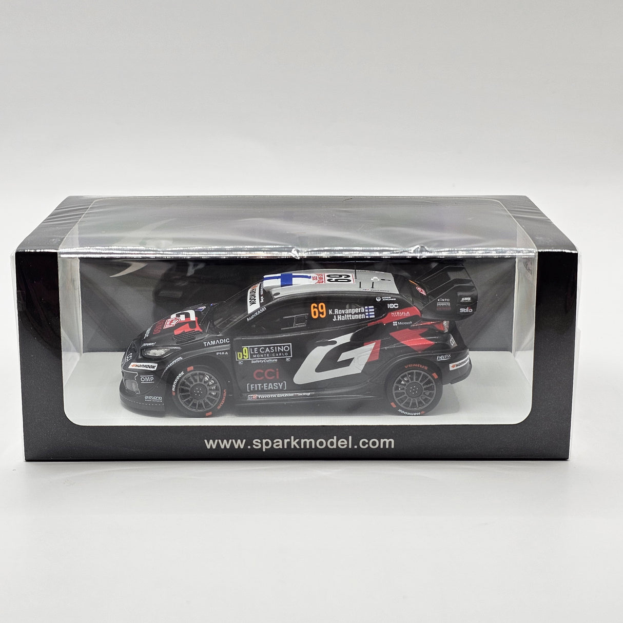 Spark Toyota GR Yaris Rally1 #69 TOYOTA GAZOO Racing WRT - 4th Rally Monte Carlo 2025 1/43 Scale