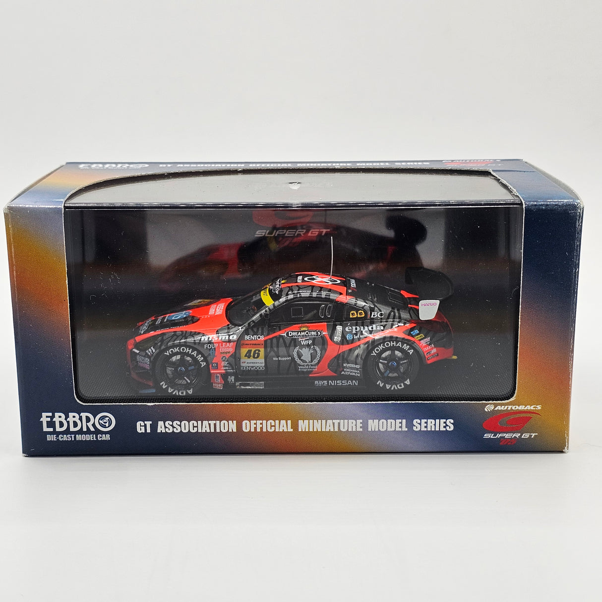 EBBRO Nissan Fairlady Z #46 Advan Team MOLA Super GT GT300 2005 1/43 Scale