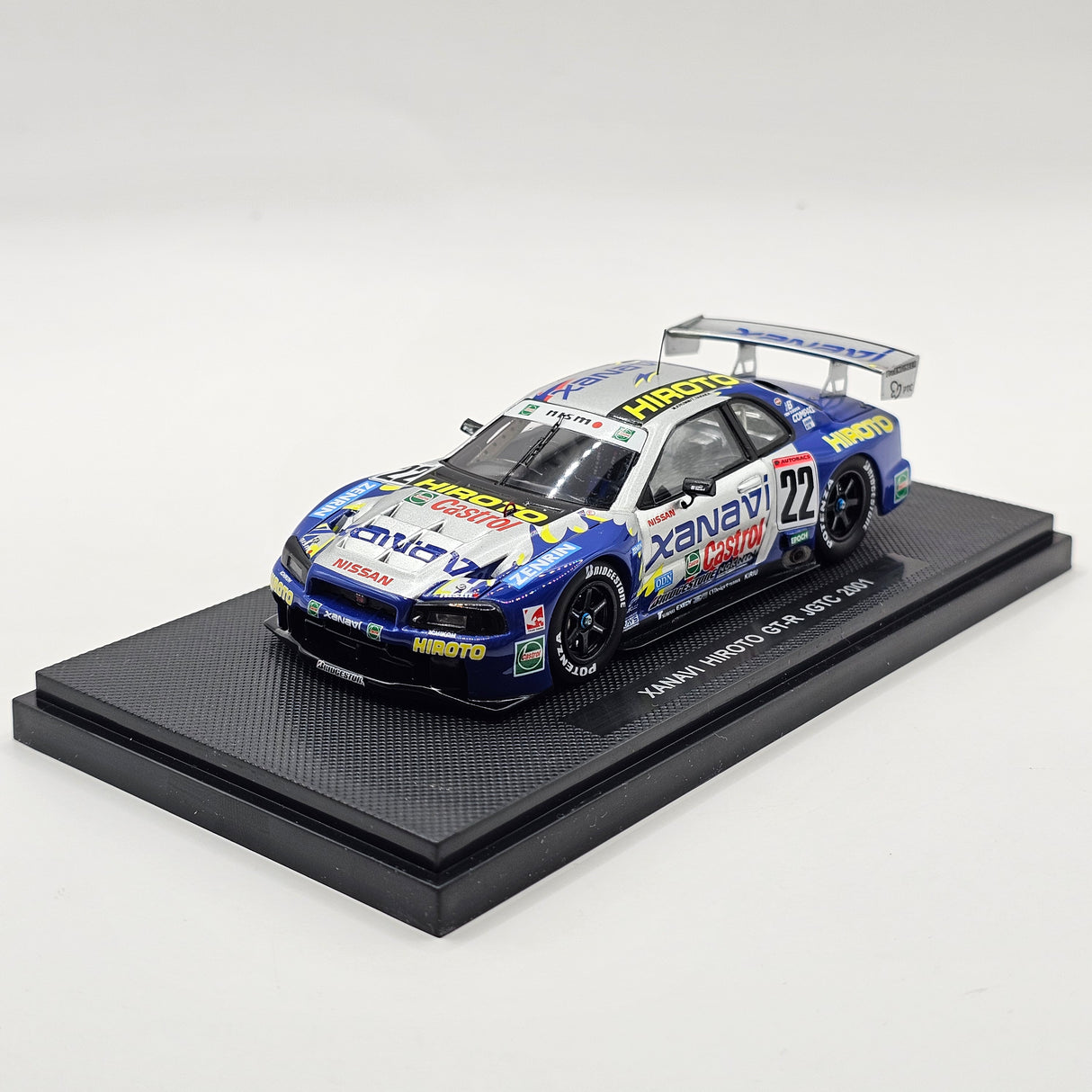 EBBRO P4 Nissan Skyline R34 GT-R #22 Xanavi Hiroto JGTC GT500 2001 1/43 Scale