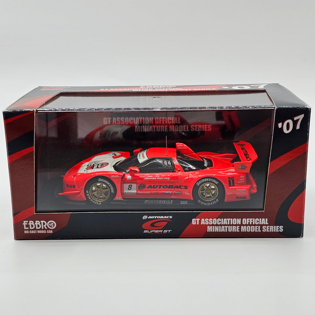 EBBRO Honda NSX #8 Autobacs Racing Team Aguri Super GT 2007 Champions 1/43 Scale