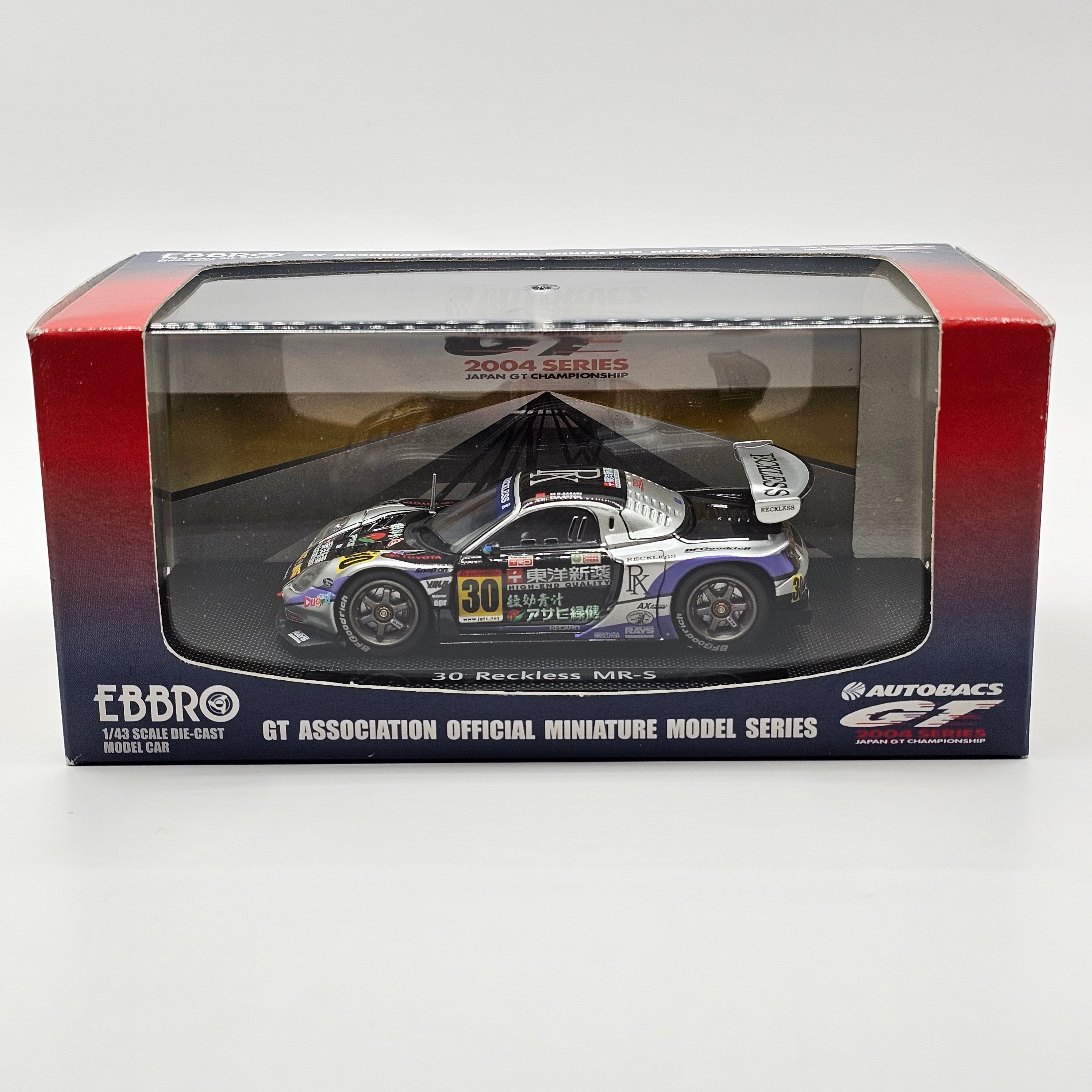 ミニカー GR171 EBBRO 30 Reckles MR-S SIVER/BLACK EBBRO Toyota MR-S #30 Team Reckless JGTC GT300 2004 1/43 Scale