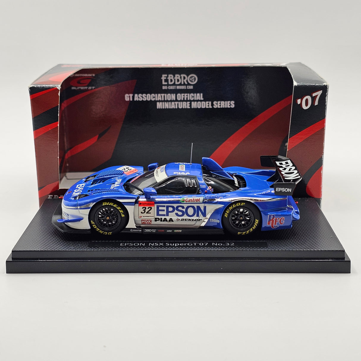 EBBRO Honda NSX GT500 #32 Epson Nakajima Racing Super GT 2007 1/43 Scale