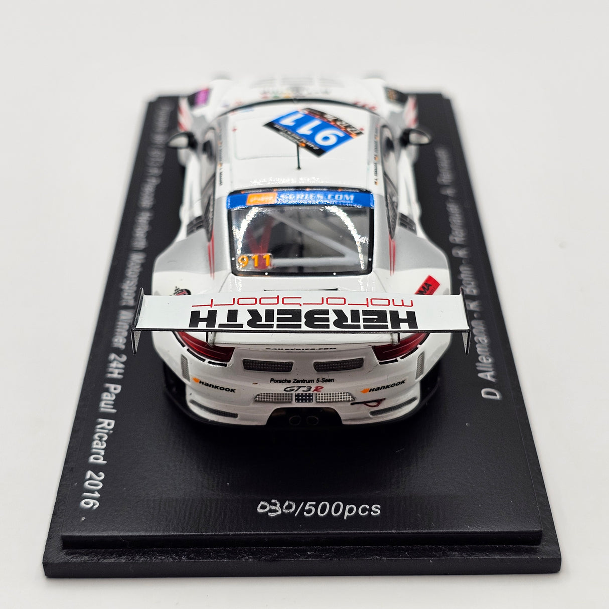 Spark Porsche 991 GT3R #911 Precote Herberth Winner 24Hrs Paul Ricard 2016 1/43 Scale