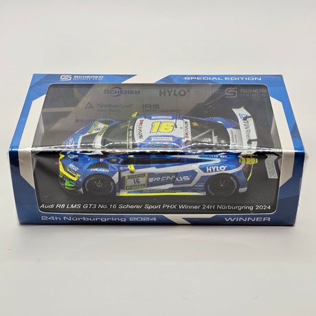 Spark Audi R8 LMS GT3 #16 Scherer Sport PHX Winner 24Hrs Spa 2024 1/43 Scale