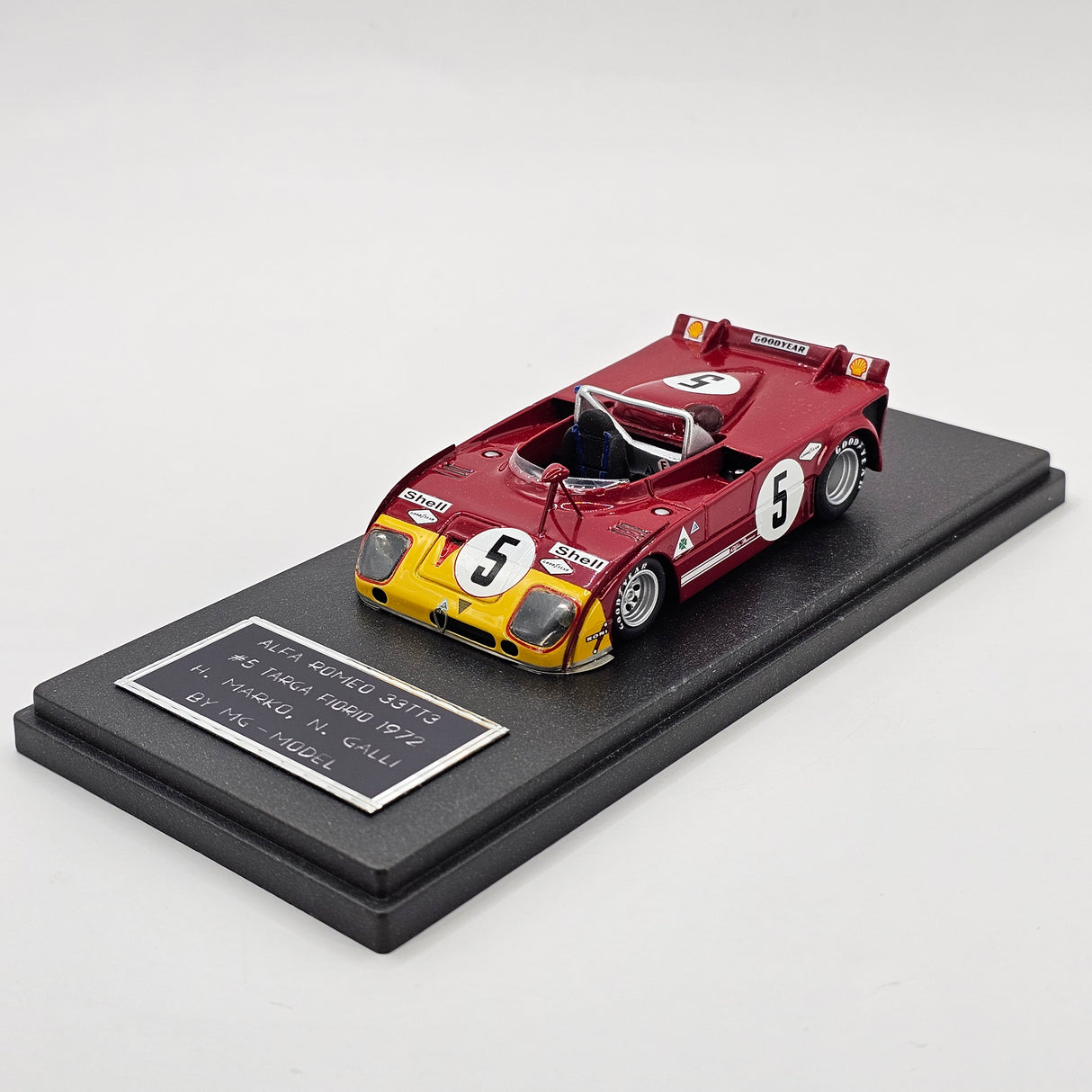 MG Models Alfa Romeo T33TT3 #5 Galli/Marko 2nd Targa Florio 1972 1/43 Scale