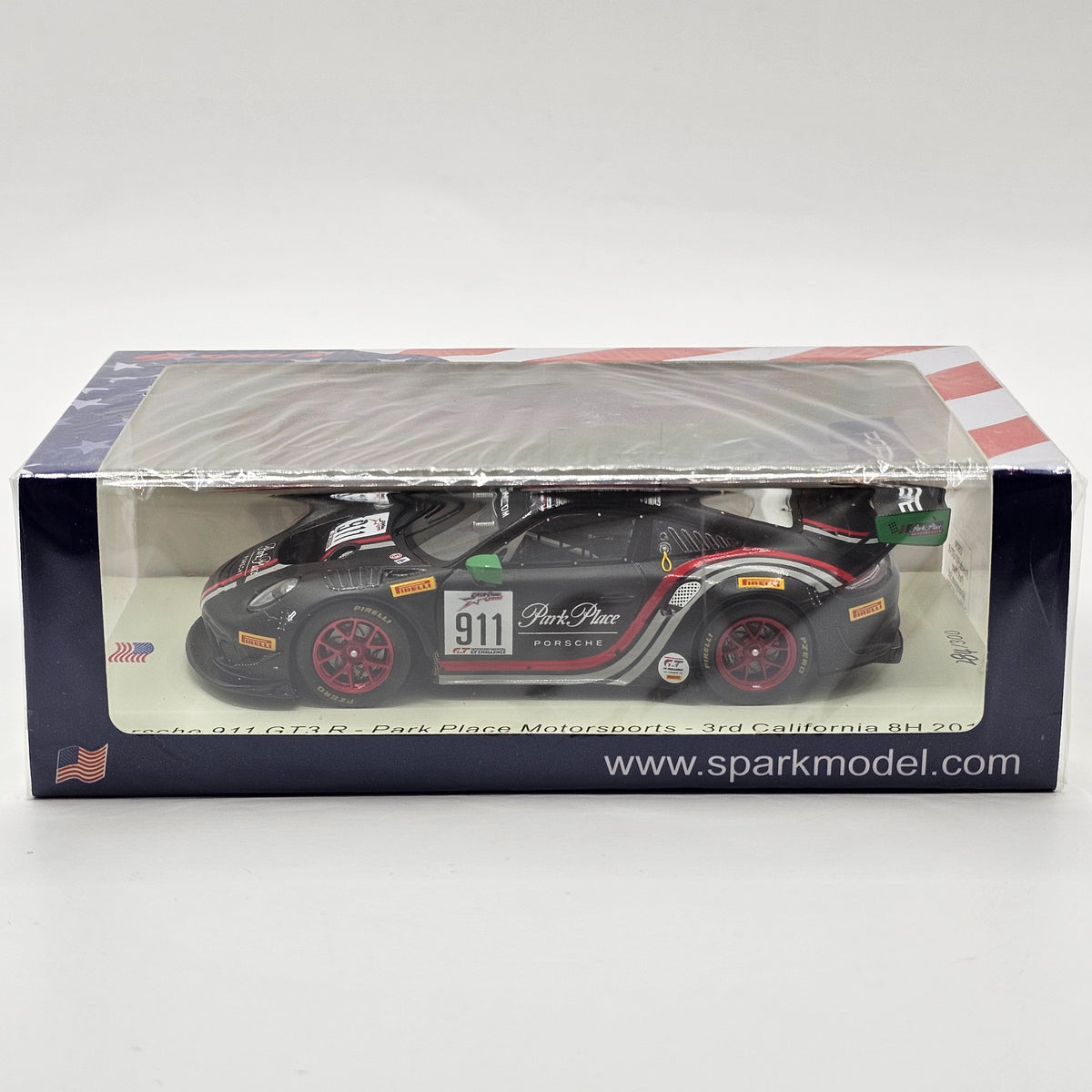 Spark Porsche 911 GT3 R #911 Park Place Motorsports 8Hrs California 2019 1/43 Scale