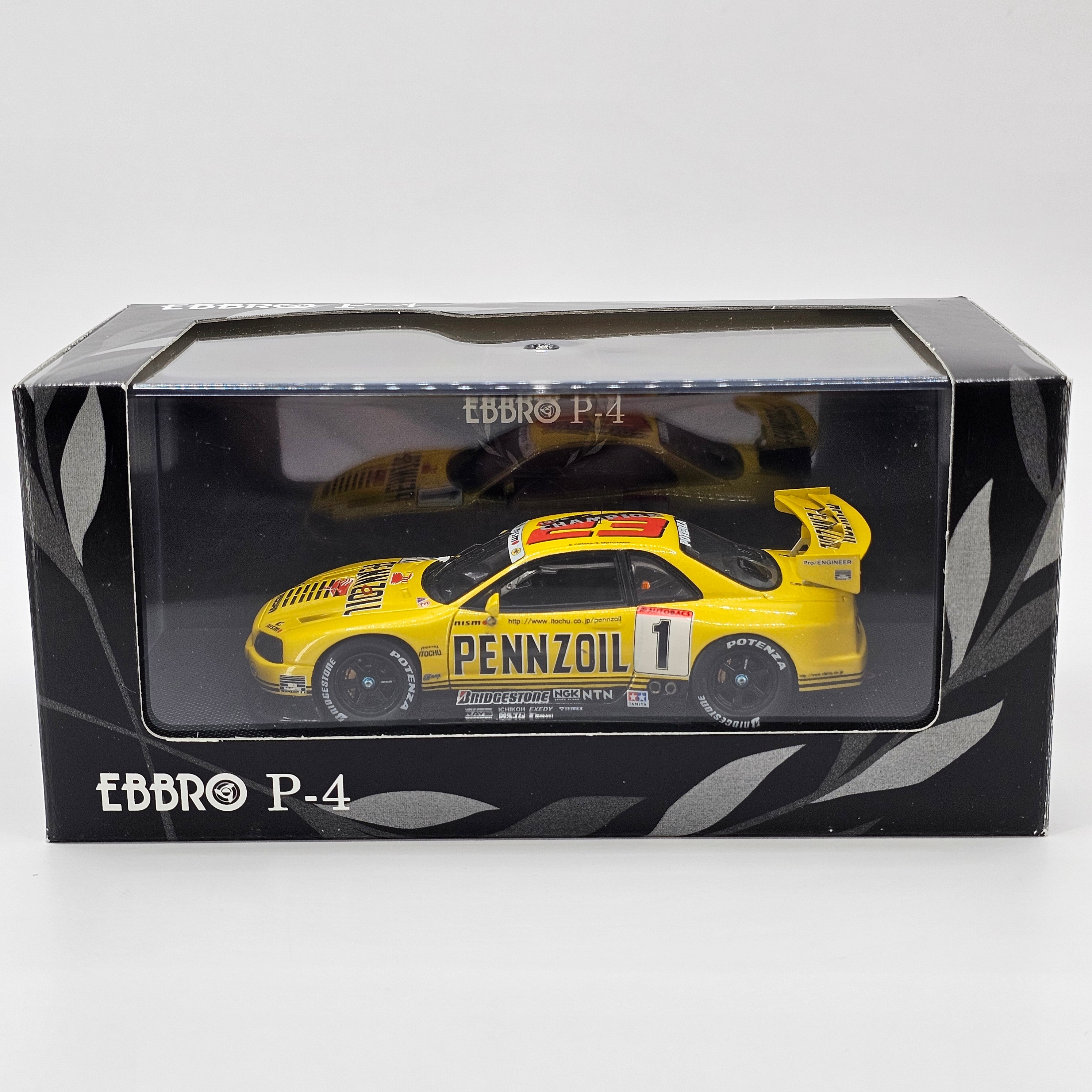 EBBRO P4 Nissan Skyline R34 GT-R #1 Pennzoil JGTC GT500 1999 Champions