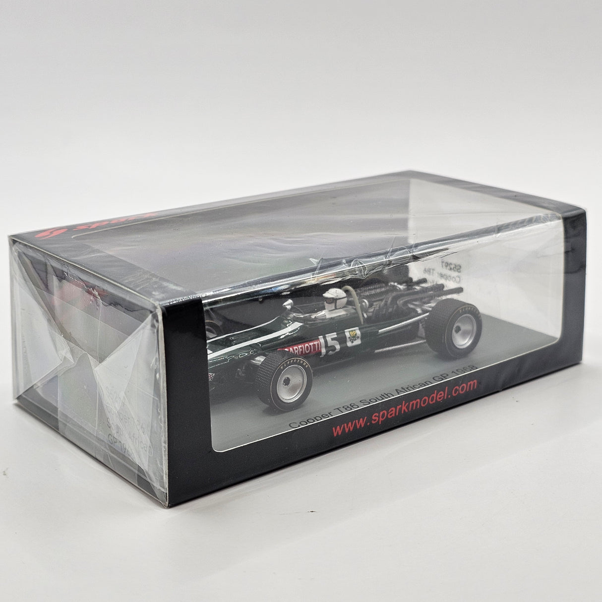 Spark Cooper T86 #15 Ludovico Scarfiotti South African GP Formula 1 1968 1/43 Scale