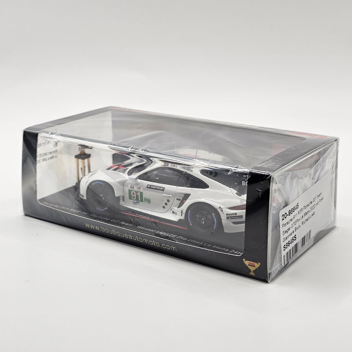 Spark Porsche 911 RSR #91 Porsche GT Team Winner LMGTE Pro 24Hrs Le Mans 2022 1/43 Scale