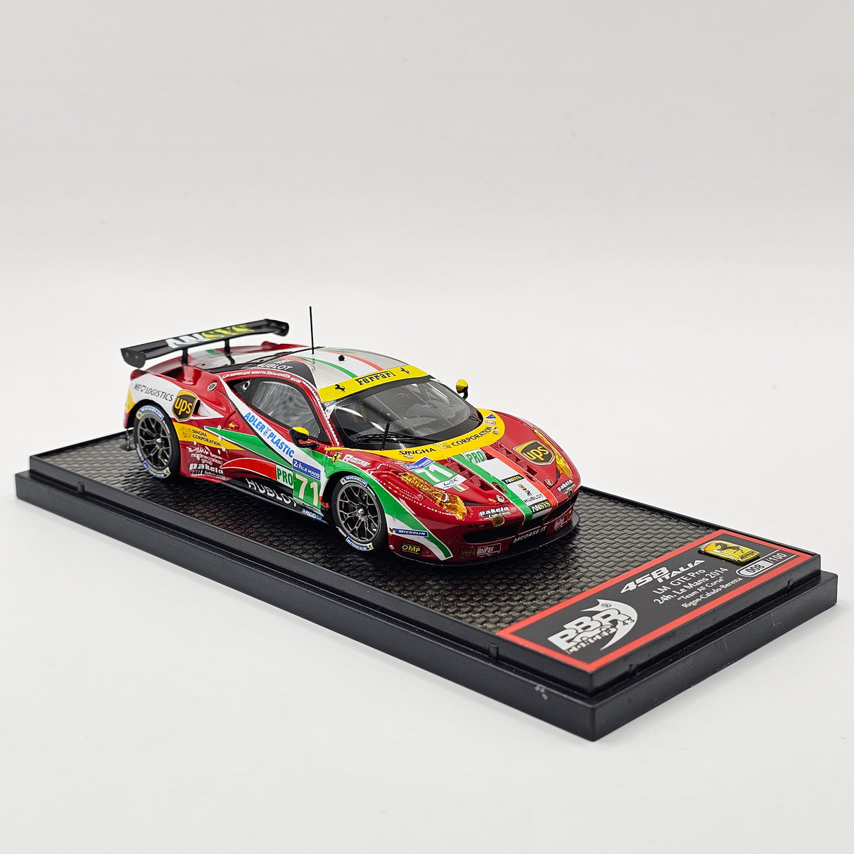 BBR Concept 43 Ferrari 458 Italia GT2 #71 AF Corse 24Hrs Le Mans 2014 1/43 Scale