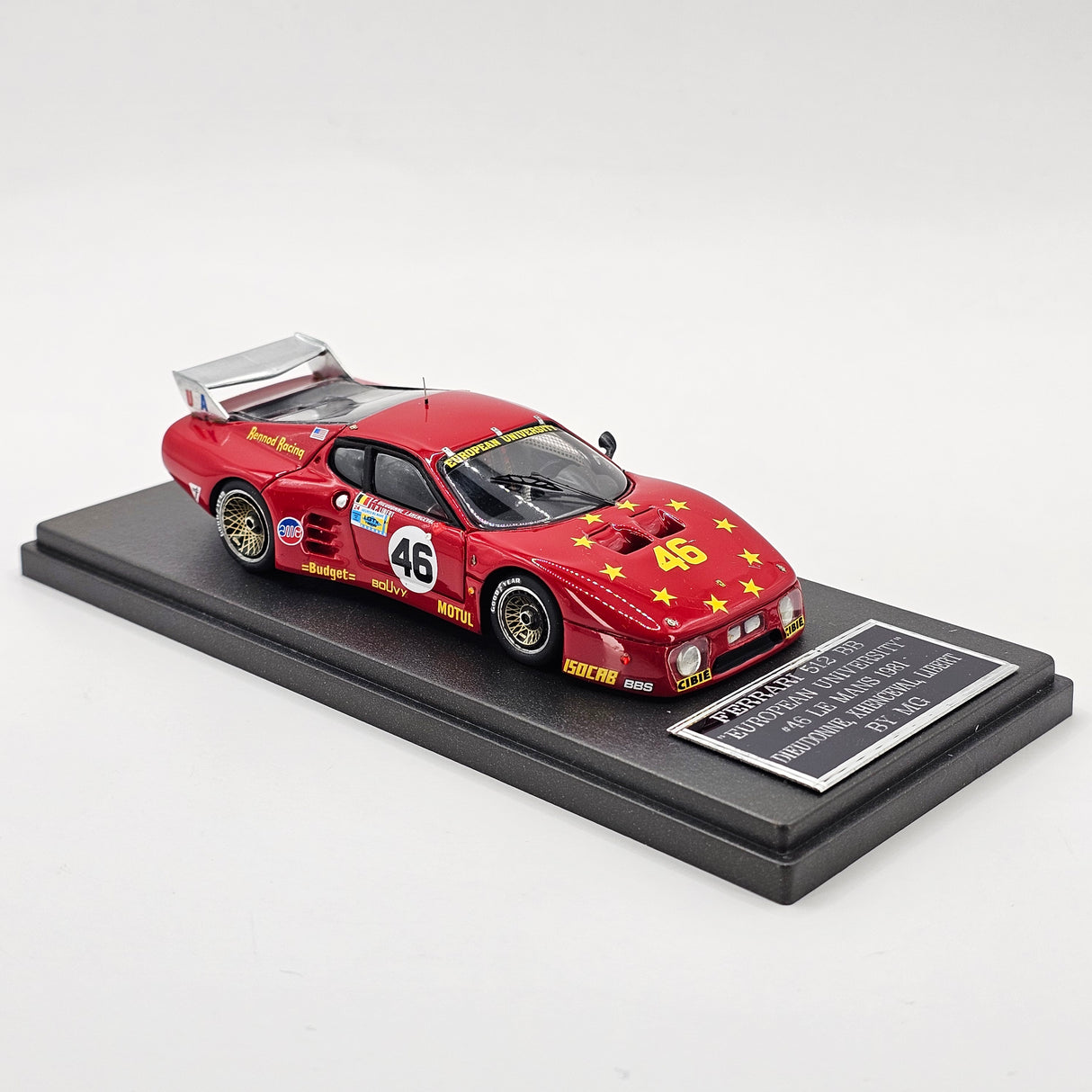 MG Models Ferrari 512BB/LM #46 Rennod Racing 24Hrs Le Mans 1981 1/43 Scale