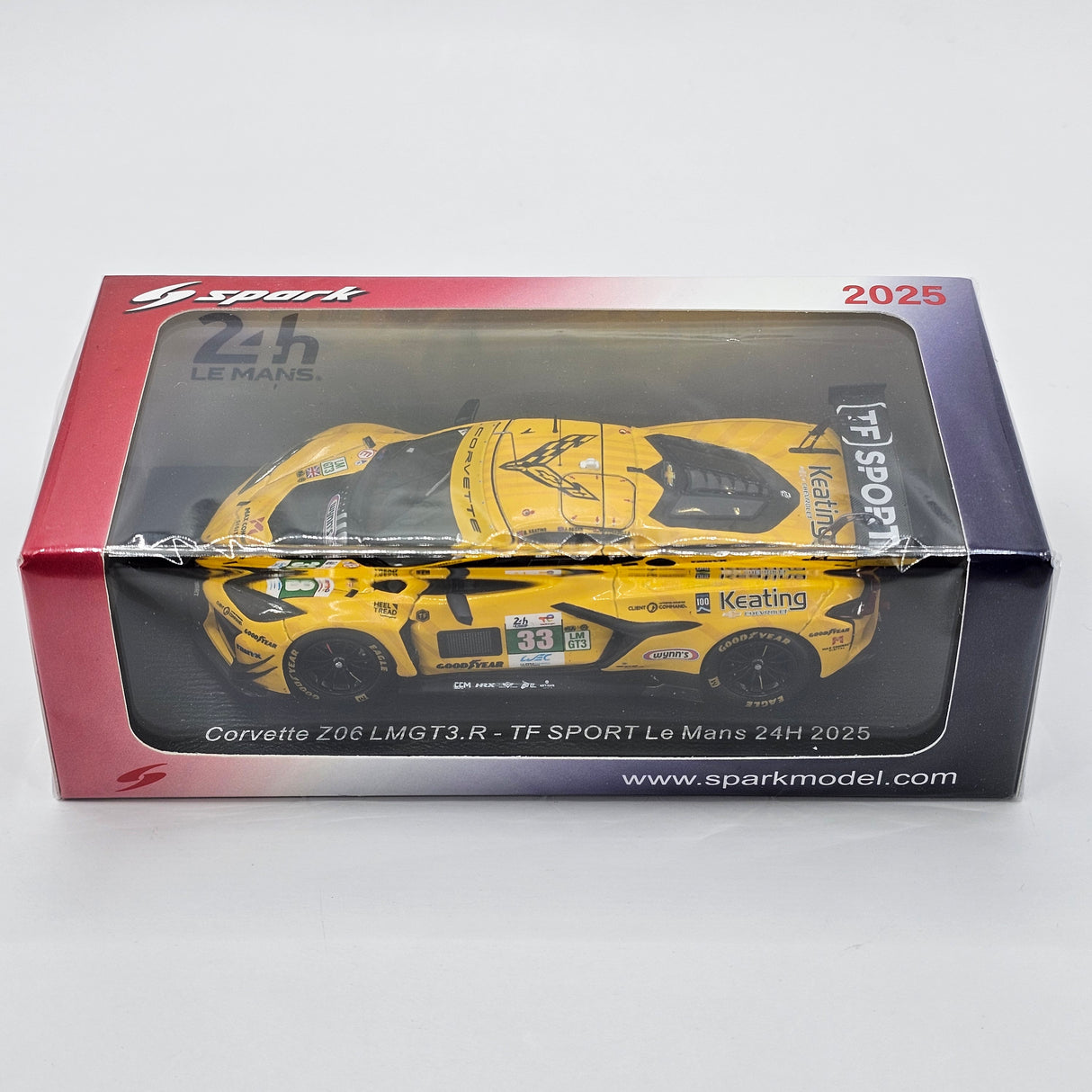 Spark Chevrolet Corvette Z06 LMGT3.R #33 TF Sport 24 Hours of Le Mans 2025 1/43 Scale S9293