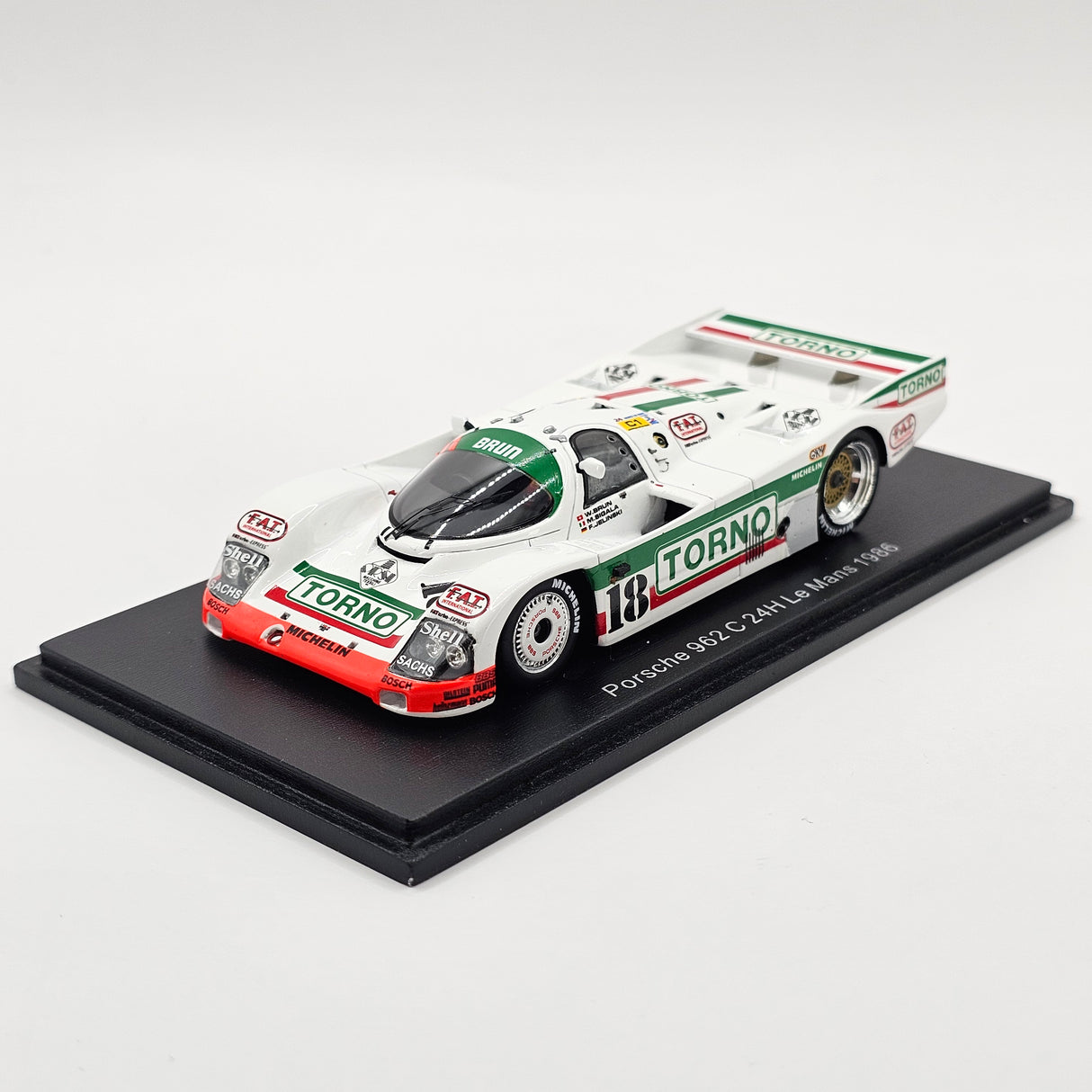 Spark Porsche 962C #18 Brun Motorsport 24Hrs Le Mans 1986 1/43 Scale S9871