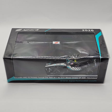 Spark Mercedes-AMG W17 No.12 Antonelli Winner Chinese GP 2026 1/43 Scale