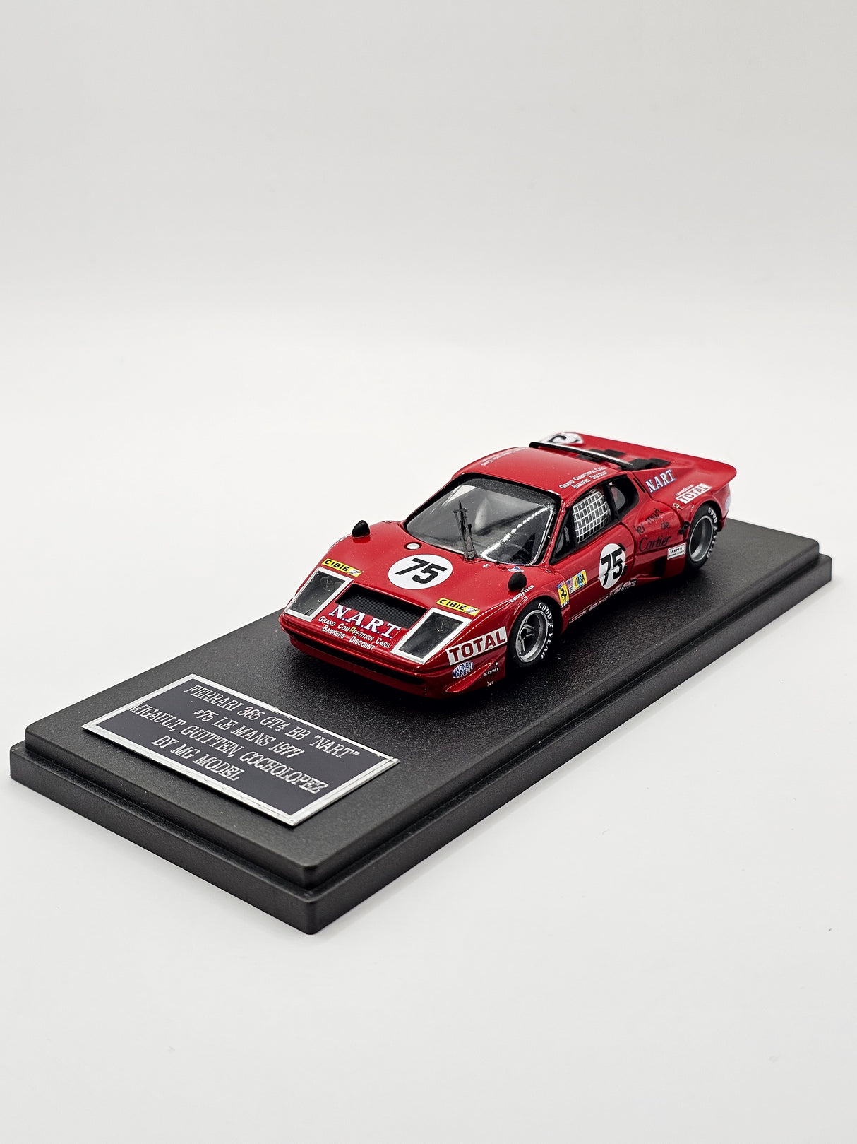 MG Model Ferrari 365 GT/4 BB #75 NART 24Hrs Le Mans 1977 1/43 Scale