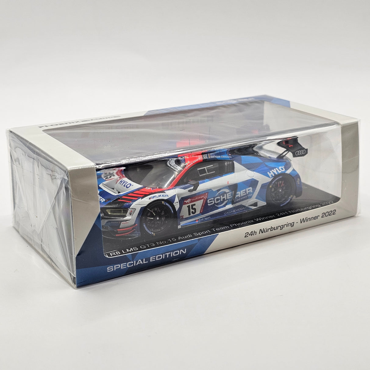 Spark Audi R8 LMS GT3 #15 Team Phoenix Winner Nurburgring 24Hrs 2022 1/43 Scale