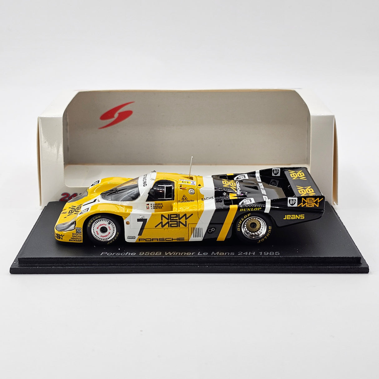 Spark Porsche 956B #7 NewMan Joest Racing 24Hrs Le Mans 1985 Winner 1/43 Scale