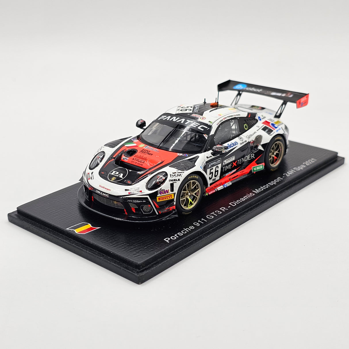 Spark Porsche 911 GT3R #56 Dinamic Motorsport 24Hrs Spa 2021 1/43 Scale SB475