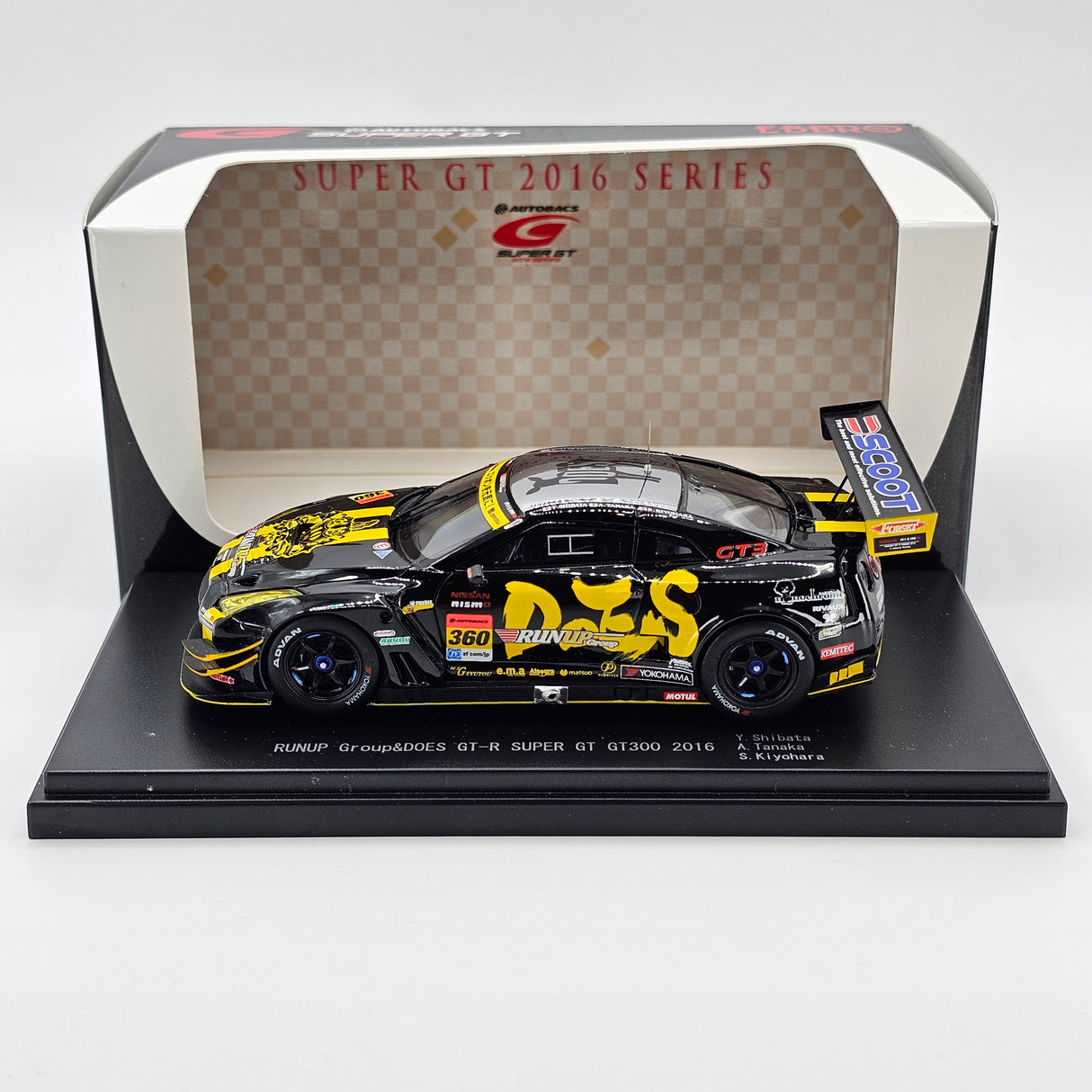 EBBRO Nissan GT-R GT3 GT300 #360 Tomei Sport Super GT 2016 1/43 Scale