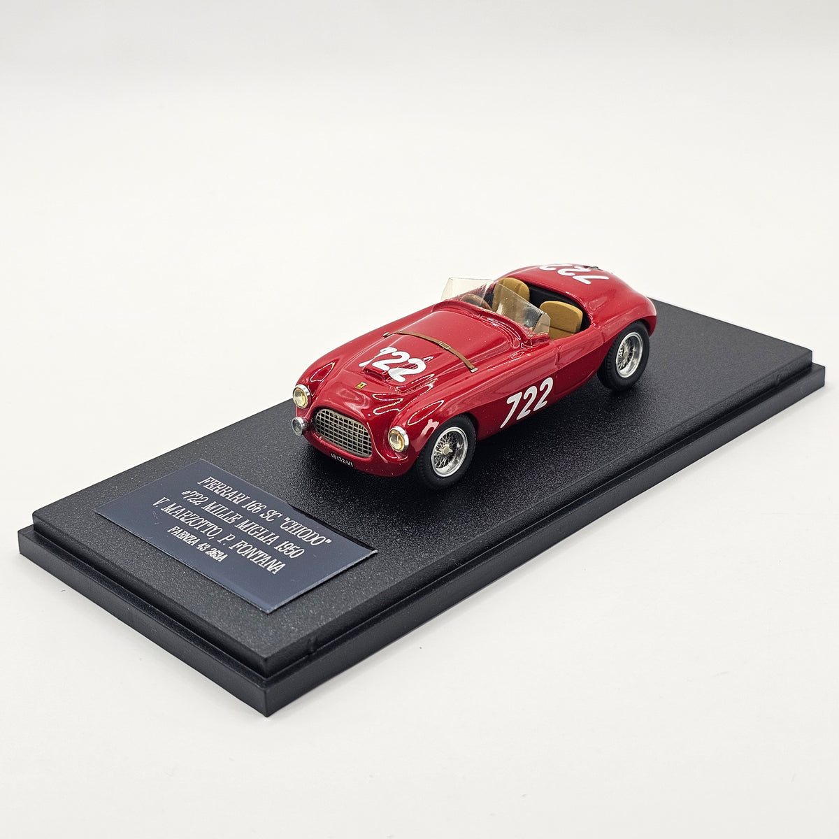 Faenza 43 Ferrari 166 Spyder Corsa #722 Marzotto/Fontana Mille Miglia 1950 1/43 Scale